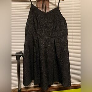 Black babydoll holiday dress/ plus size 16